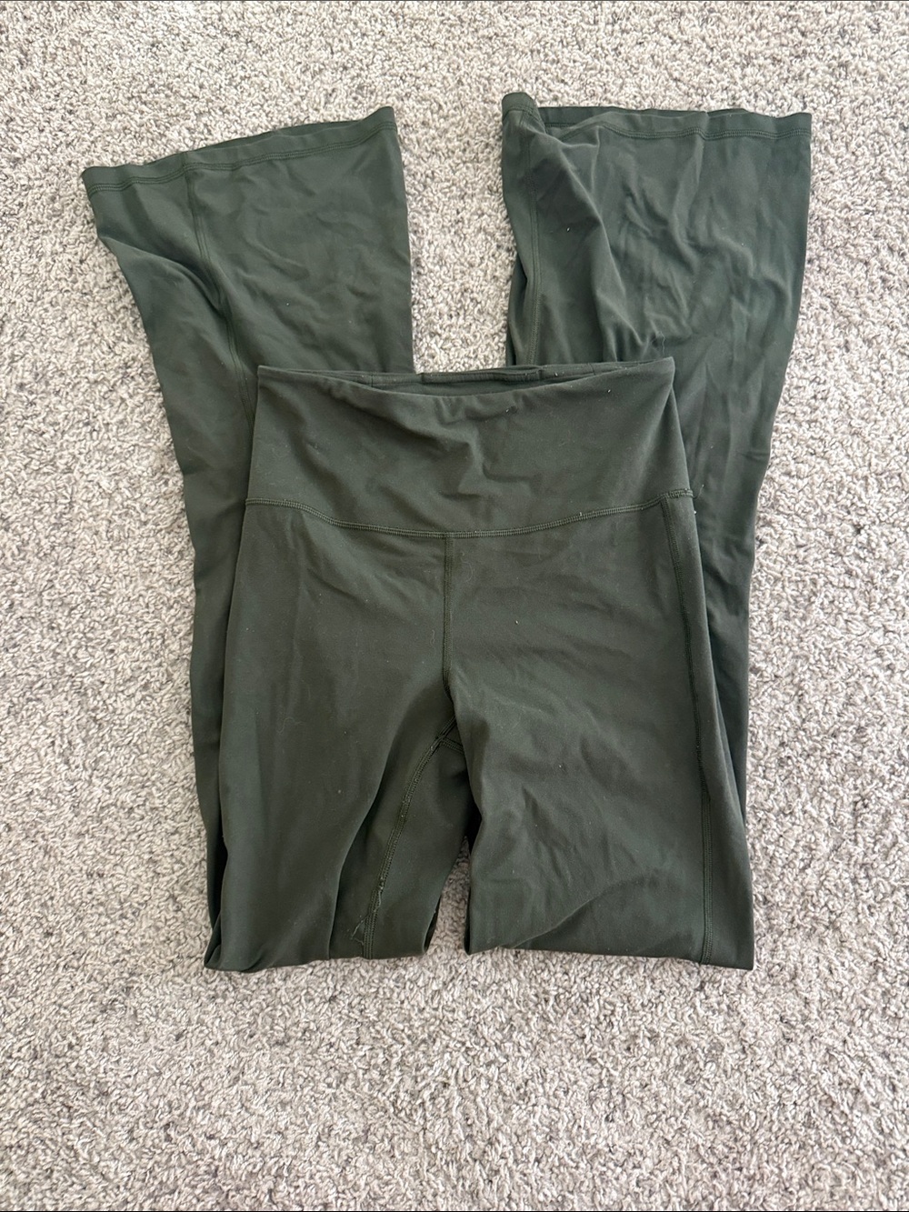 Flare Leggings Deep Olive Green